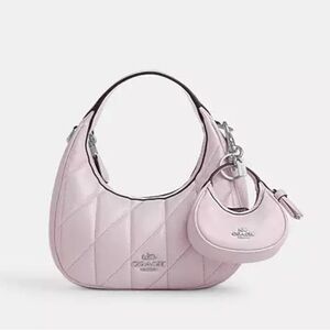 NWT! Coach Mini Coach bag charm - beautiful pink leather and silver hardware